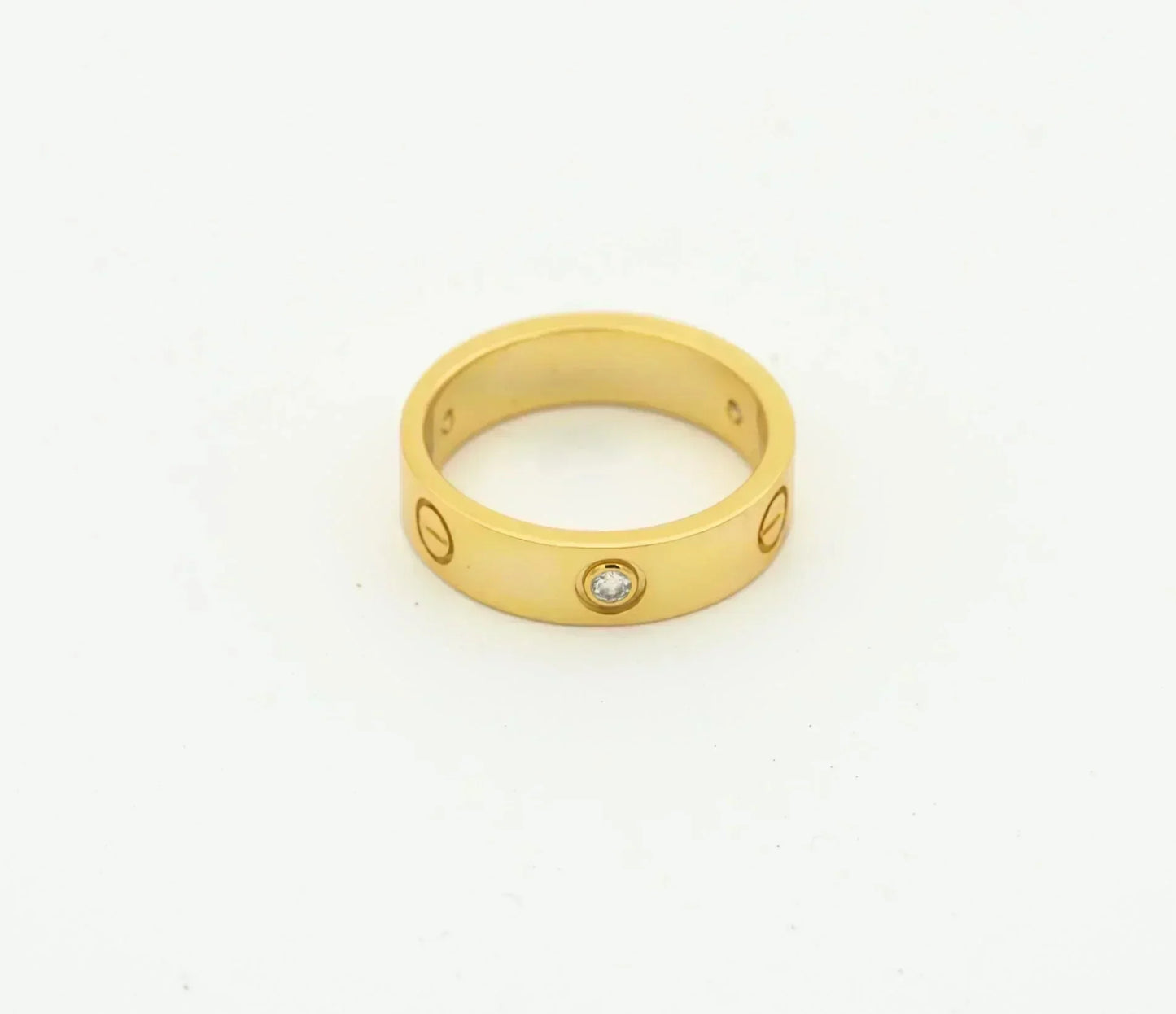 [Together Jewelry]LOVE RING 4MM 1 DIAMOND GOLD