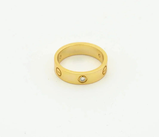 [Together Jewelry]LOVE RING 4MM 1 DIAMOND GOLD