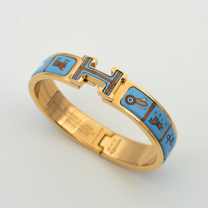 [Together Jewelry]H PINK GOLD BRACELET BLUE CERAMIC