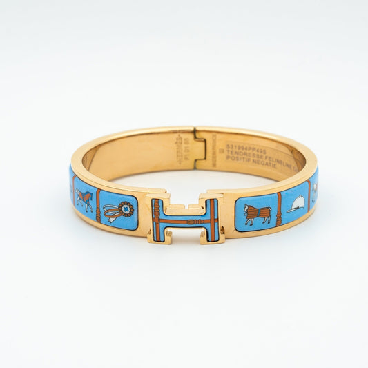 [Together Jewelry]H PINK GOLD BRACELET BLUE CERAMIC