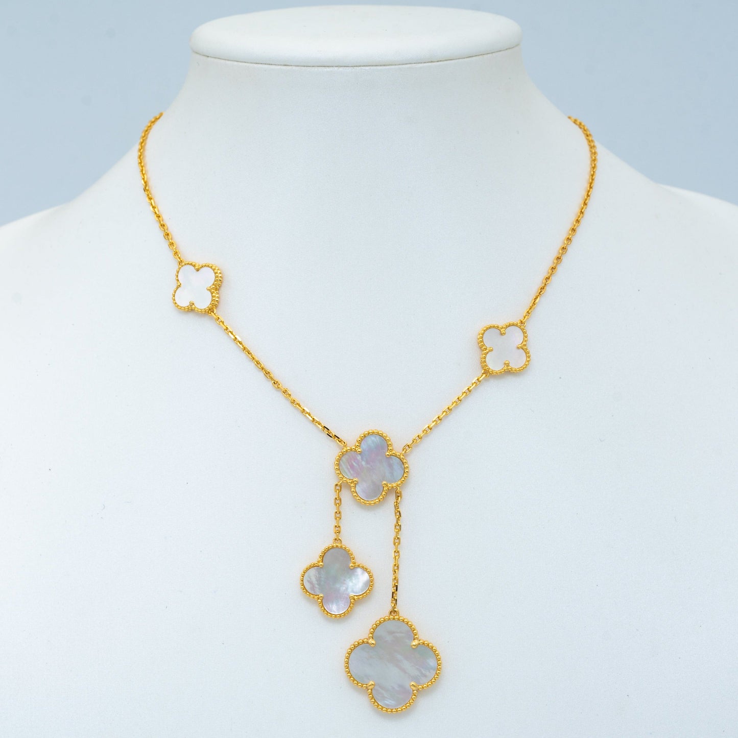 [Together]CLOVER MOTHER OF PEARL NECKLACE 6 MOTIF