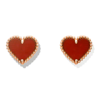 [Together]HEART CARNELIAN STUD EARRINGS