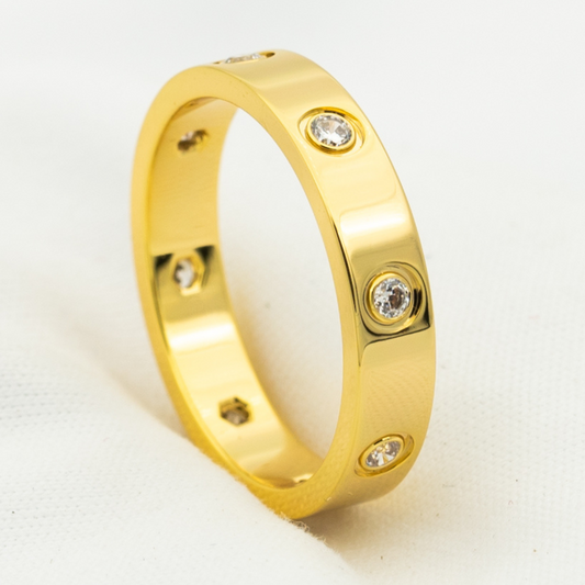[Together Jewelry]LOVE RING 3.6MM 8 DIAMONDS