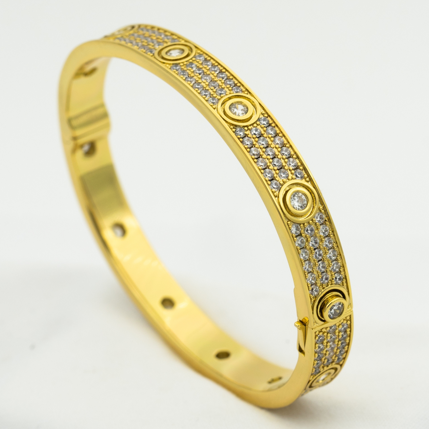 [Together Jewelry]LOVE BRACELET 6.1MM DIAMOND-PAVED 10 BIG DIAMONDS
