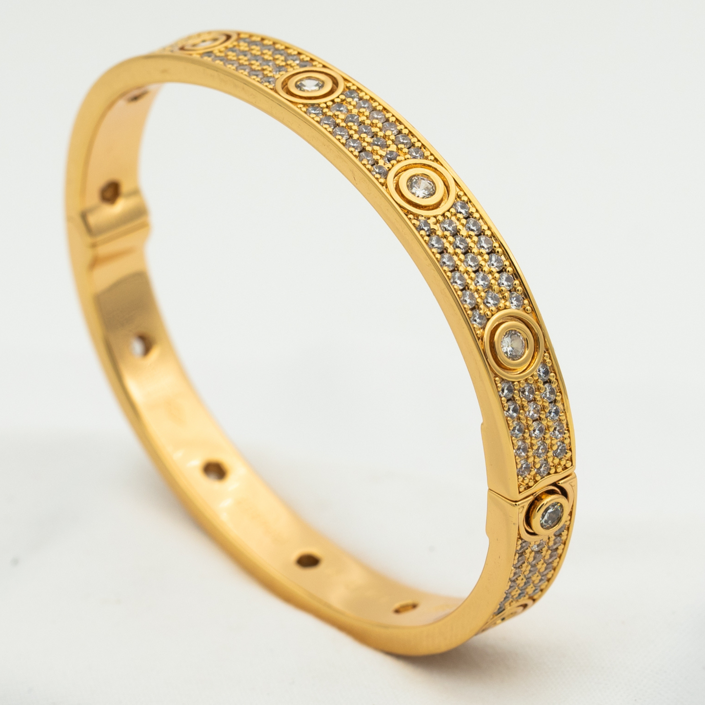 [Together Jewelry]LOVE BRACELET 6.1MM DIAMOND-PAVED 10 BIG DIAMONDS