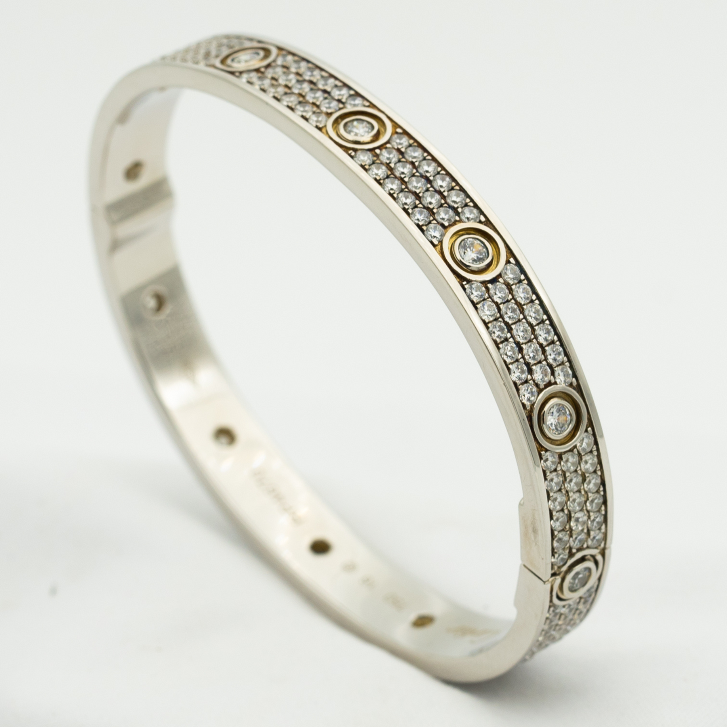 [Together Jewelry]LOVE BRACELET 6.1MM DIAMOND-PAVED 10 BIG DIAMONDS