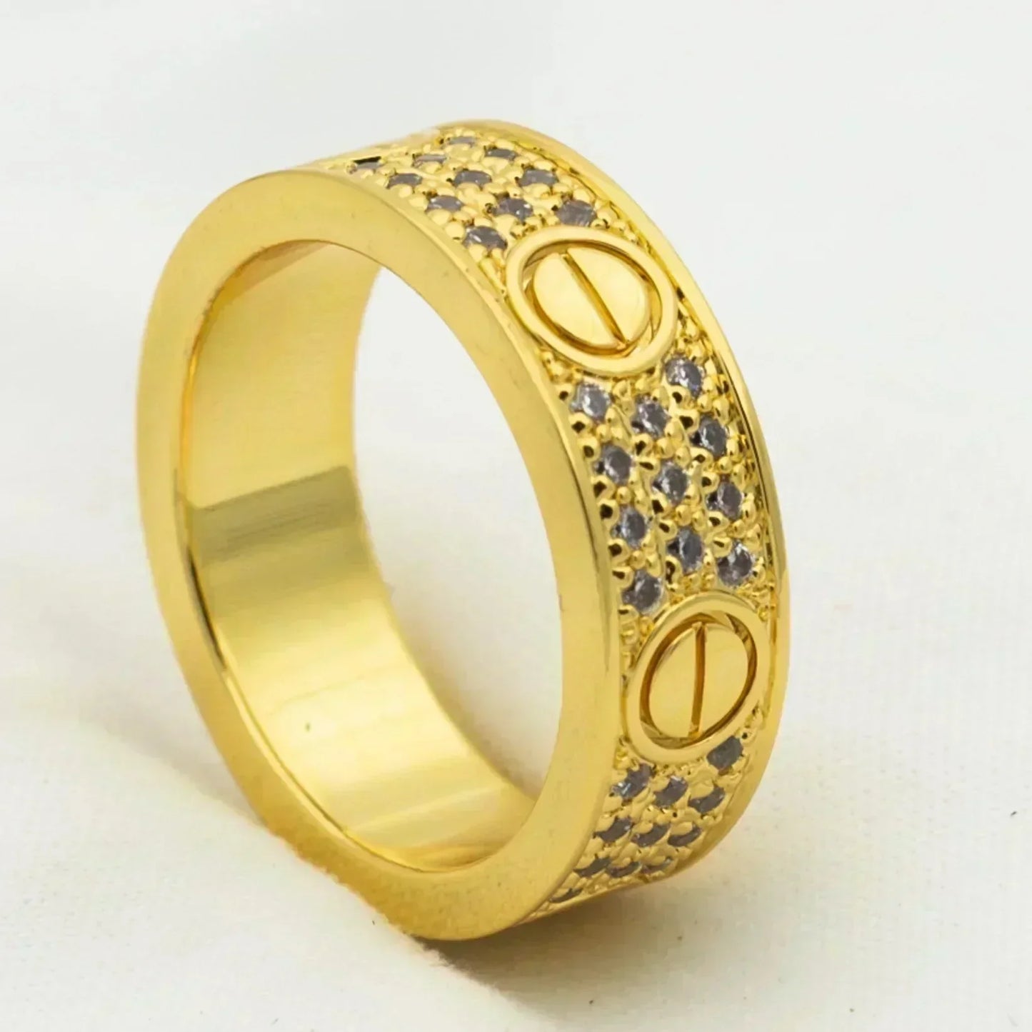 [Together Jewelry]LOVE RING 5.5MM DIAMONDS PAVED