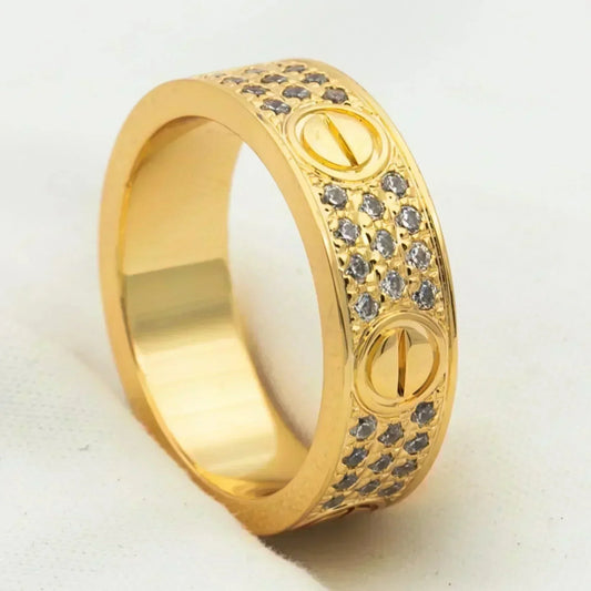 [Together Jewelry]LOVE RING 5.5MM DIAMONDS PAVED