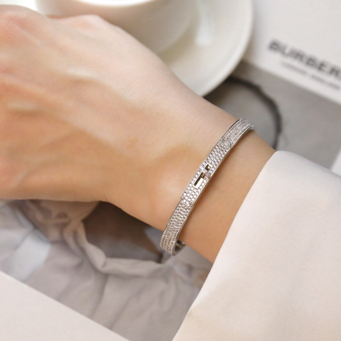 [Together Jewelry]KELLY BRACELET DIAMOND PAVED