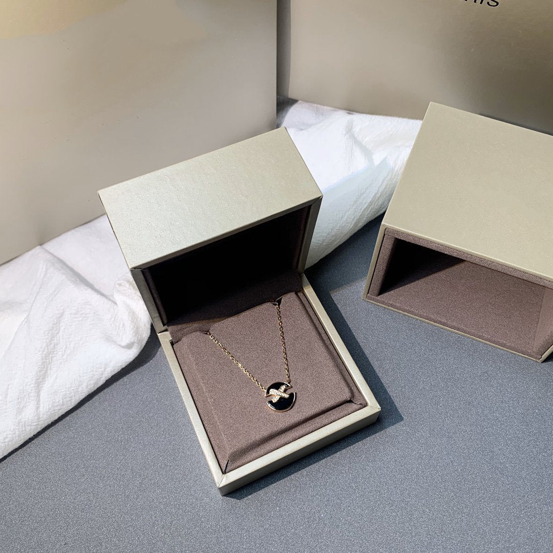 [Together Jewelry]JEUX DE PINK GOLD DIAMOND NECKLACE