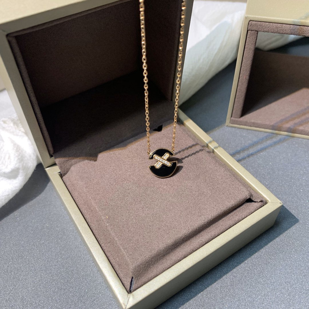 [Together Jewelry]JEUX DE PINK GOLD DIAMOND NECKLACE