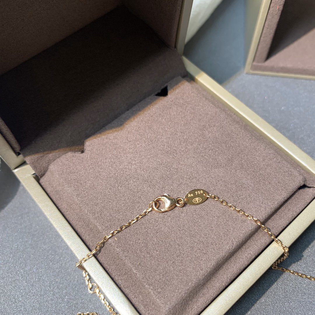 [Together Jewelry]JEUX DE PINK GOLD DIAMOND NECKLACE