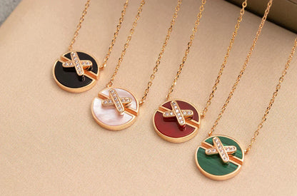 [Together Jewelry]JEUX DE ROSE GOLD DIAMOND NECKLACE
