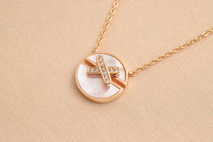 [Together Jewelry]JEUX DE ROSE GOLD DIAMOND NECKLACE