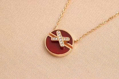 [Together Jewelry]JEUX DE ROSE GOLD DIAMOND NECKLACE