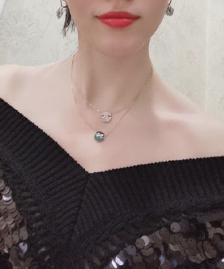 [Together Jewelry]JEUX DE ROSE GOLD DIAMOND NECKLACE