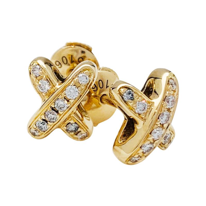 [Together Jewelry]JEUX DE GOLD DIAMOND EARRINGS