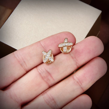 [Together Jewelry]JEUX DE GOLD DIAMOND EARRINGS