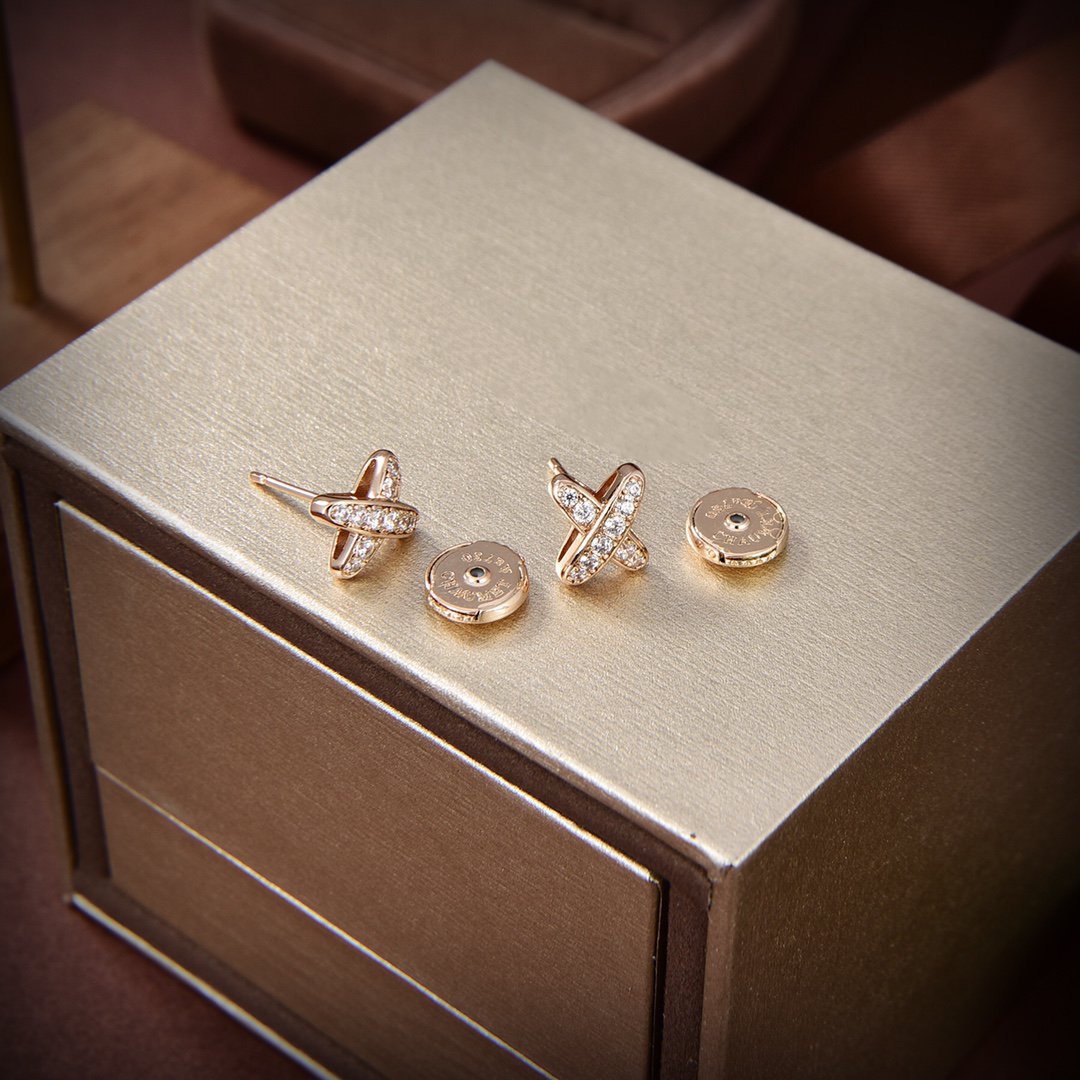 [Together Jewelry]JEUX DE GOLD DIAMOND EARRINGS