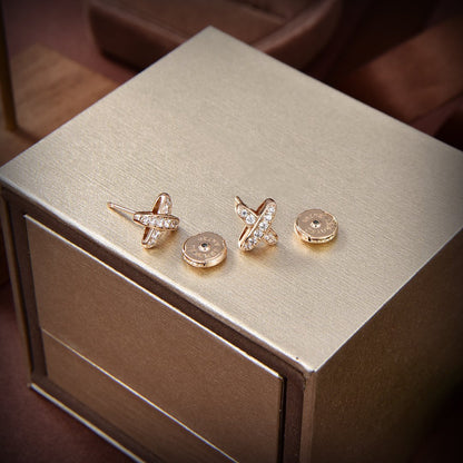 [Together Jewelry]JEUX DE GOLD DIAMOND EARRINGS