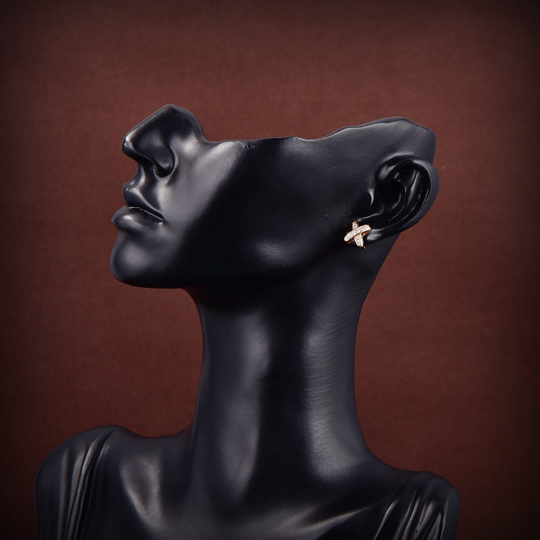 [Together Jewelry]JEUX DE GOLD DIAMOND EARRINGS