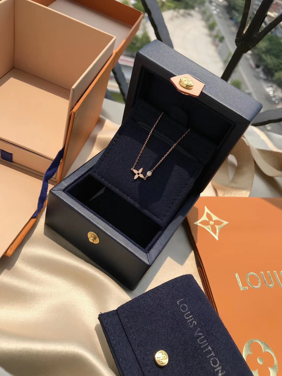 [Together Jewelry]BLOSSOM PENDANT PINK GOLD AND DIAMOND