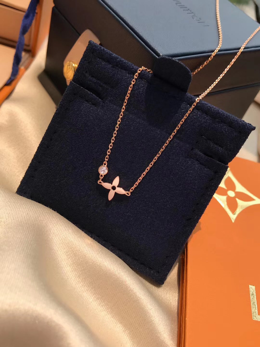 [Together Jewelry]BLOSSOM PENDANT PINK GOLD AND DIAMOND