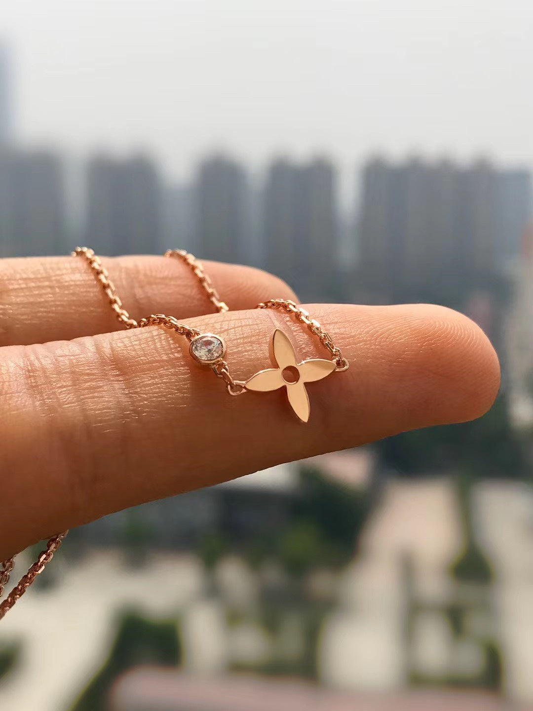 [Together Jewelry]BLOSSOM PENDANT PINK GOLD AND DIAMOND