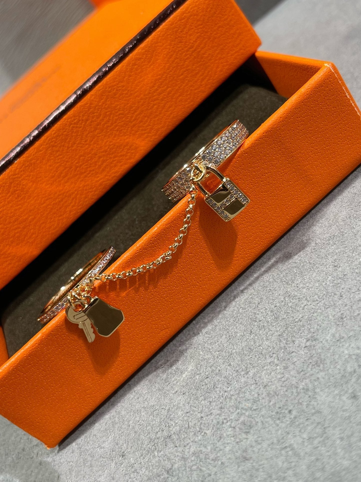 [Together Jewelry]HM KELLY CLOCHETTE DOUBLE RING IN  WITH DIAMONDS
