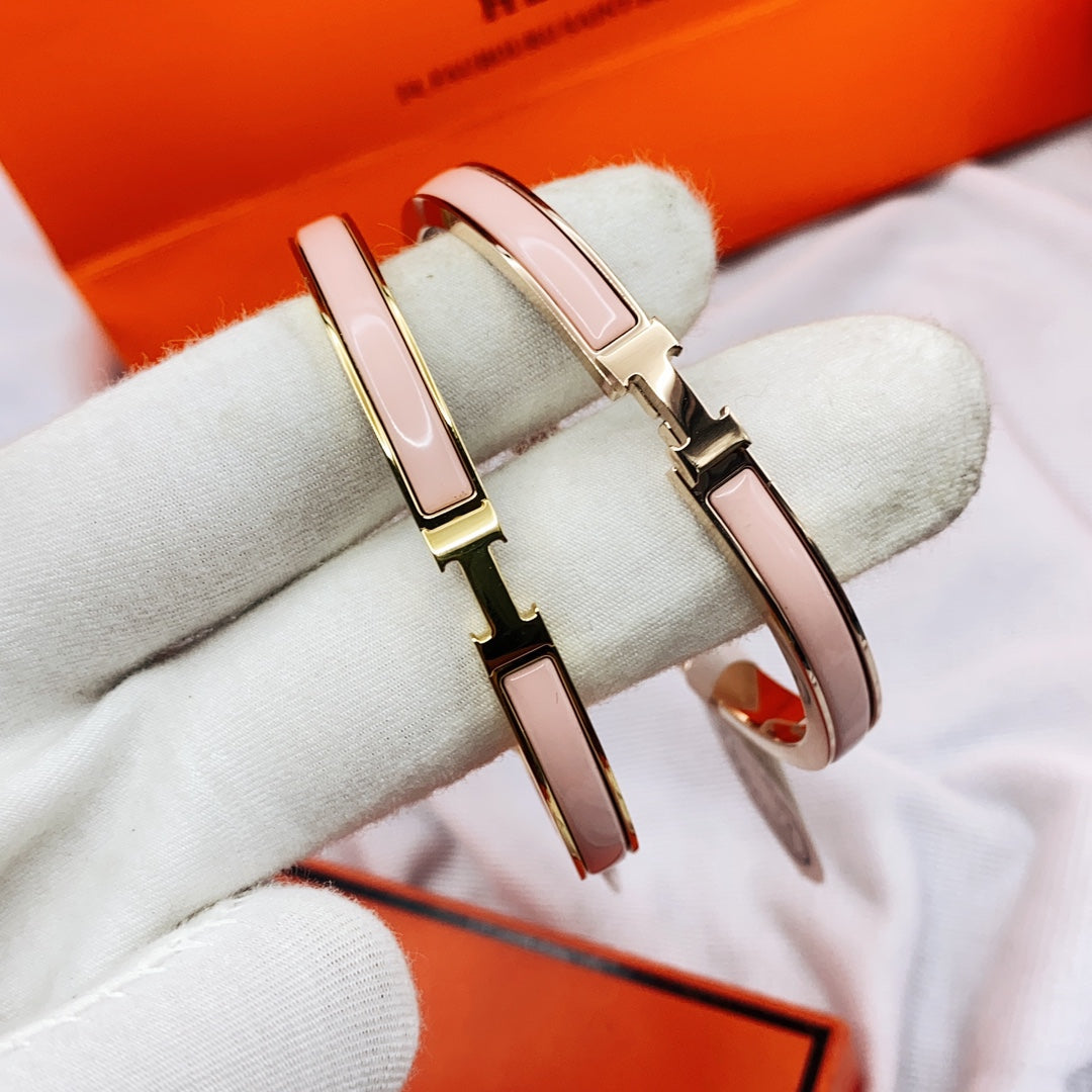 [Together Jewelry]CLASSIC HM CLIC  PINK 8MM ENAMEL BRACELET