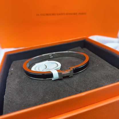 [Together Jewelry]CLASSIC HM CLIC BLACK 8MM ENAMEL BRACELET