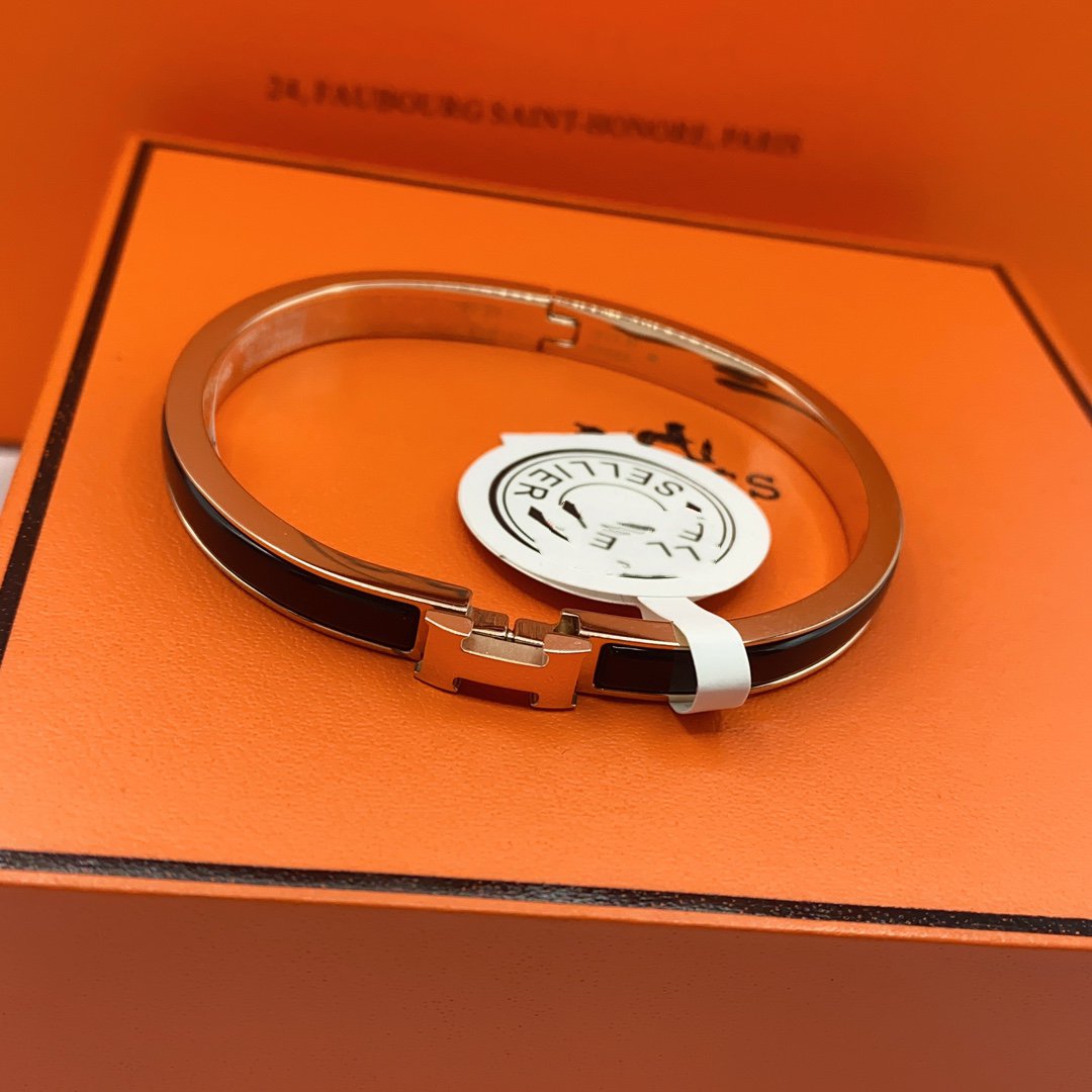 [Together Jewelry]CLASSIC HM CLIC BLACK 8MM ENAMEL BRACELET