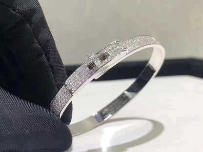 [Together Jewelry]HM KELLY BRACELET IN SILVER AND FULL PAVE DIAMOND