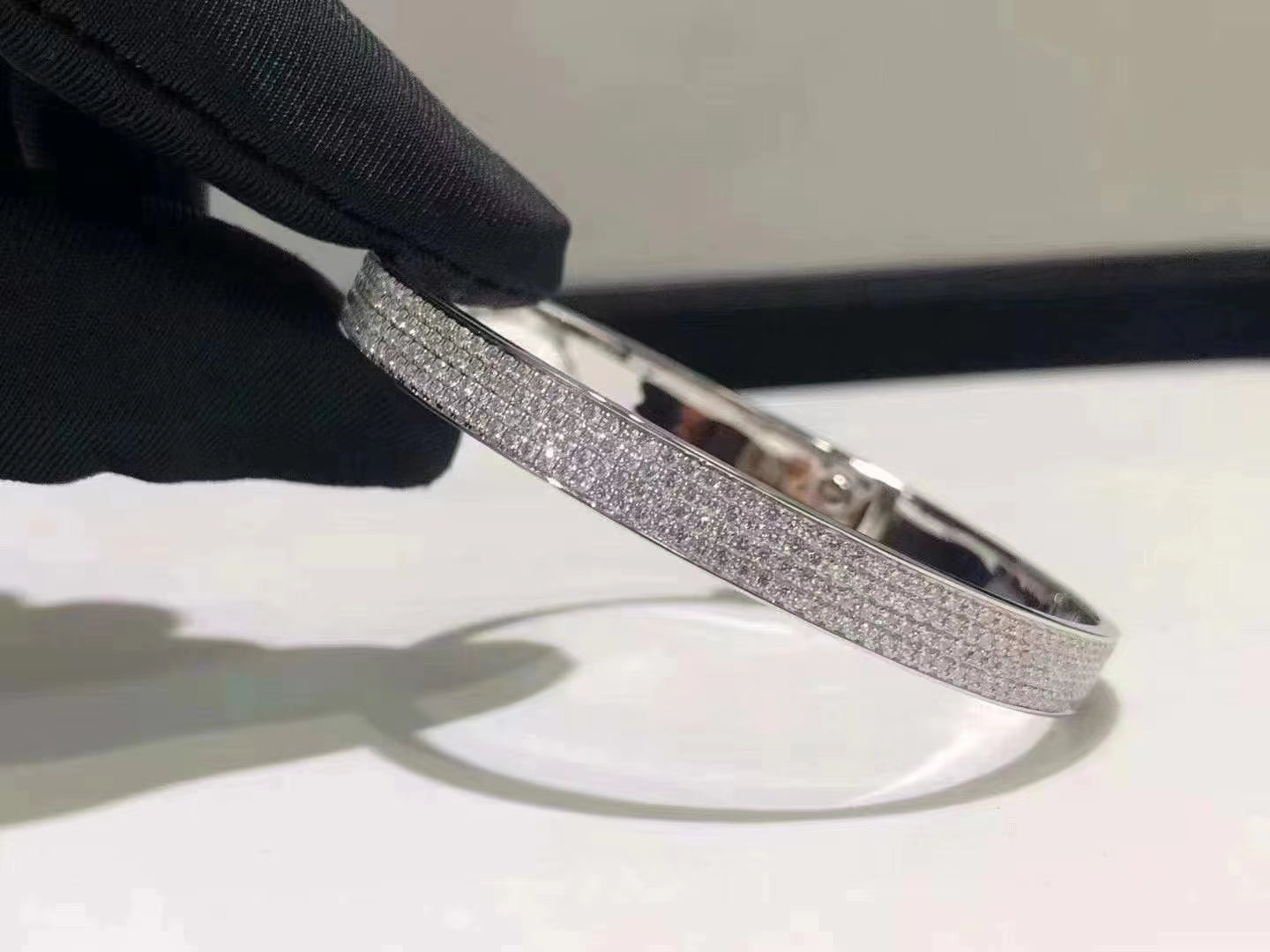 [Together Jewelry]HM KELLY BRACELET IN SILVER AND FULL PAVE DIAMOND