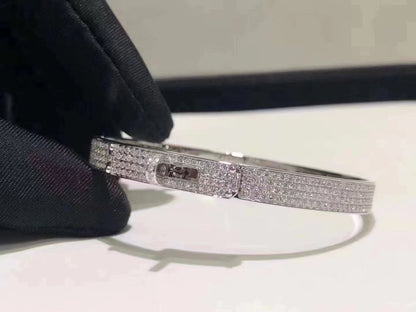[Together Jewelry]HM KELLY BRACELET IN SILVER AND FULL PAVE DIAMOND
