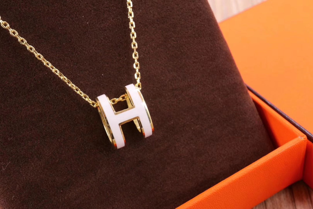 [Together Jewelry]HM CLIC YELLOW ENAMEL GOLD NECKLACE