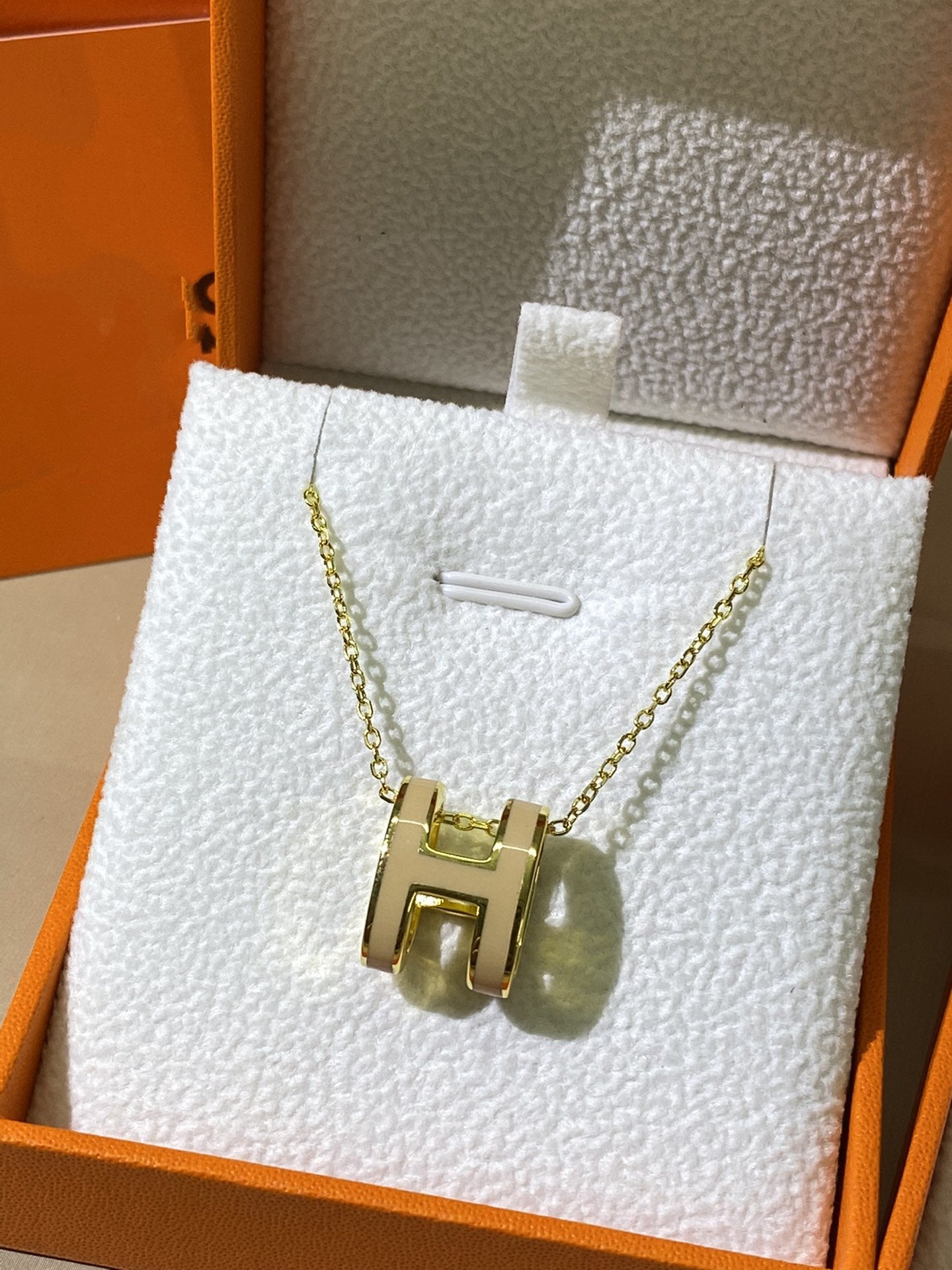 [Together Jewelry]HM CLIC YELLOW ENAMEL GOLD NECKLACE