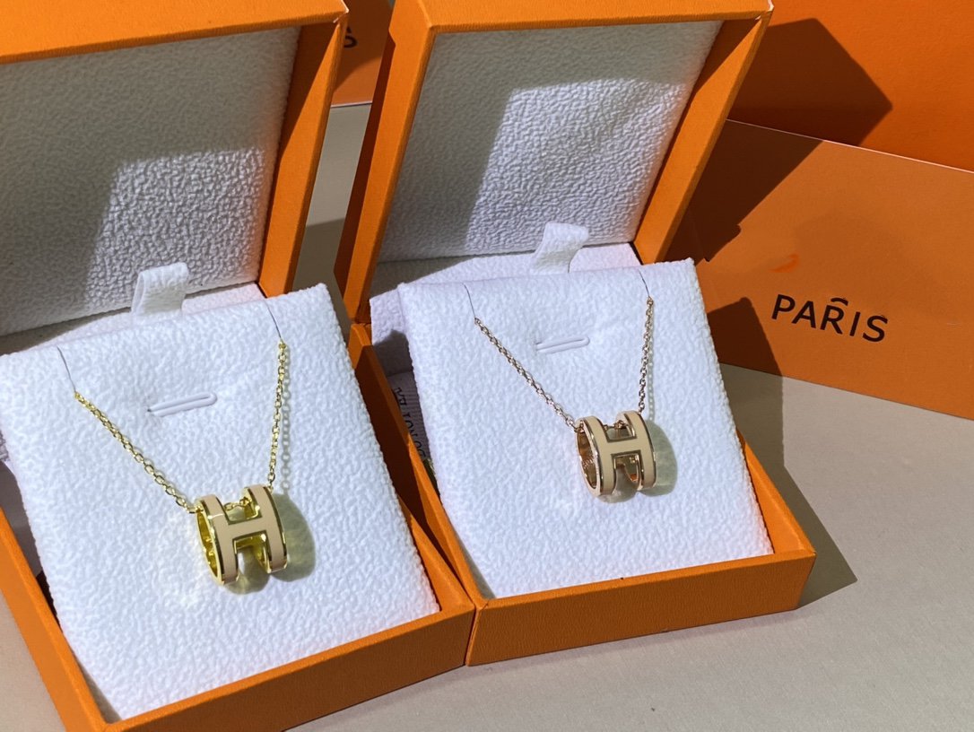 [Together Jewelry]HM CLIC YELLOW ENAMEL GOLD NECKLACE