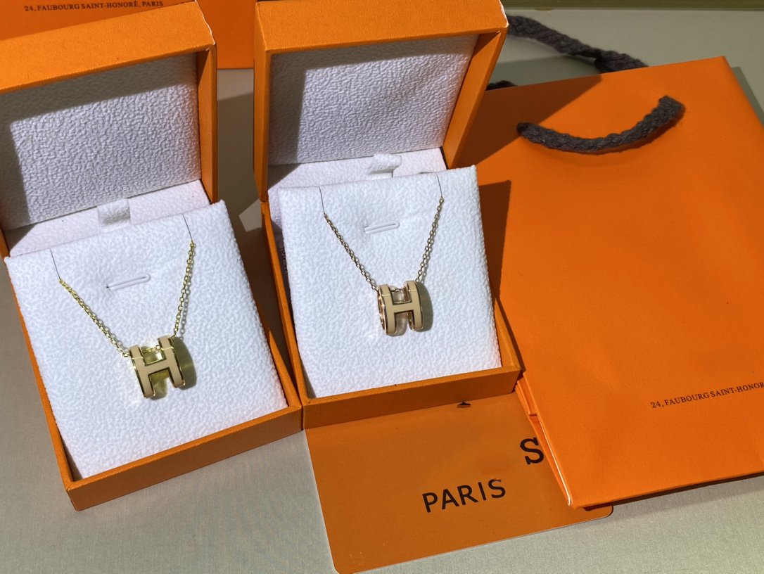 [Together Jewelry]HM CLIC YELLOW ENAMEL GOLD NECKLACE