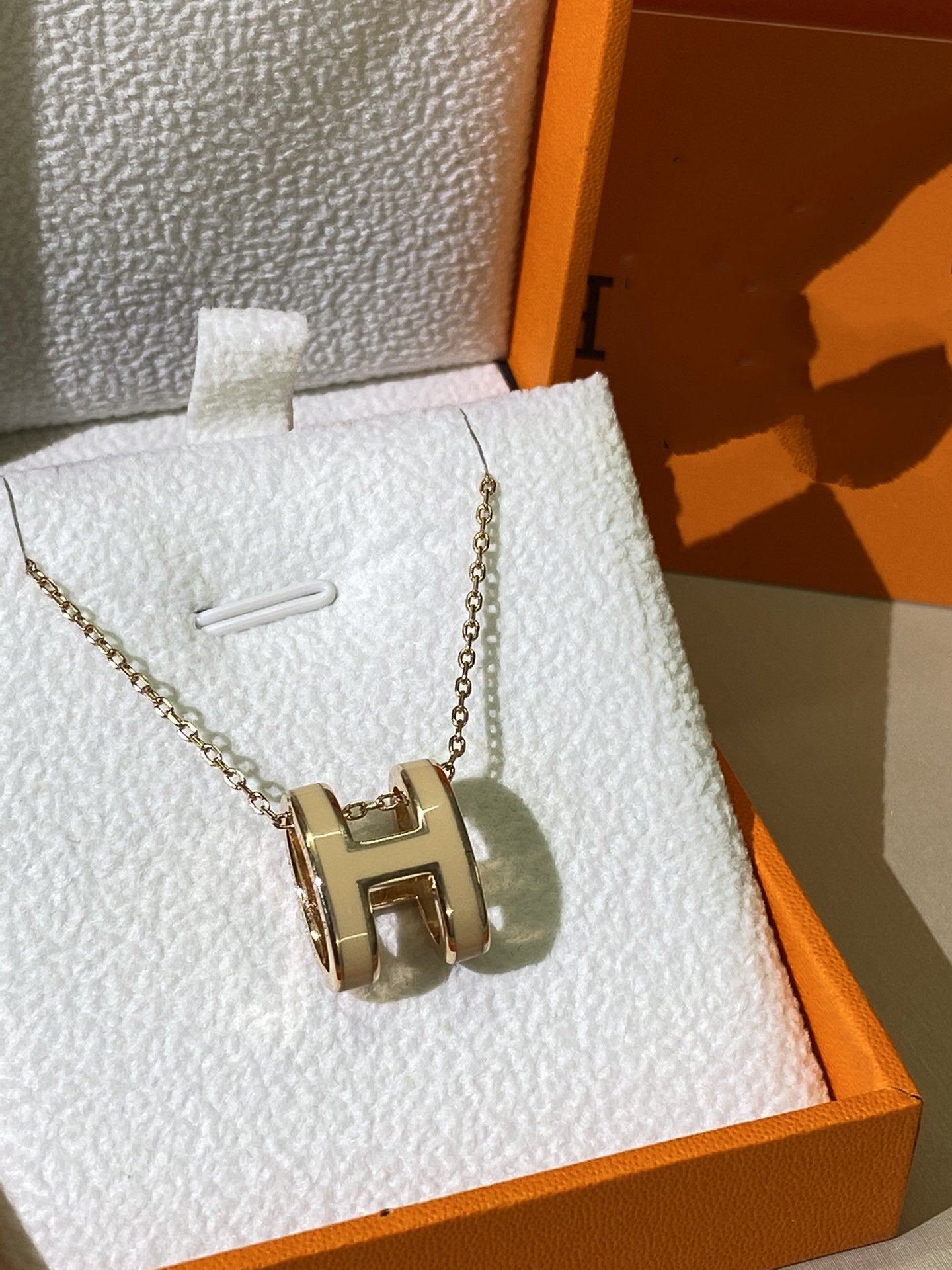 [Together Jewelry]HM CLIC YELLOW ENAMEL GOLD NECKLACE