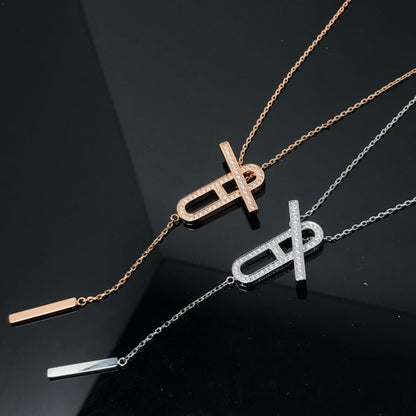 [Together Jewelry]HM NECKLACE PLATINUM ROSE GOLD DIAMOND