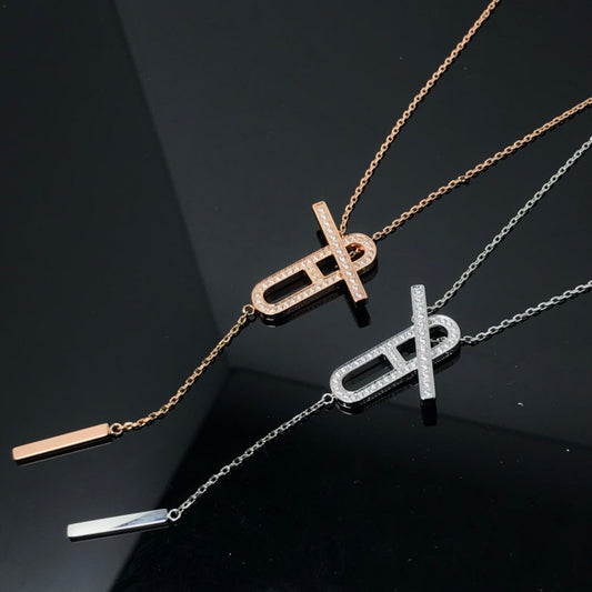[Together Jewelry]HM NECKLACE PLATINUM ROSE GOLD DIAMOND