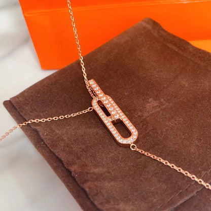 [Together Jewelry]HM NECKLACE PLATINUM ROSE GOLD DIAMOND
