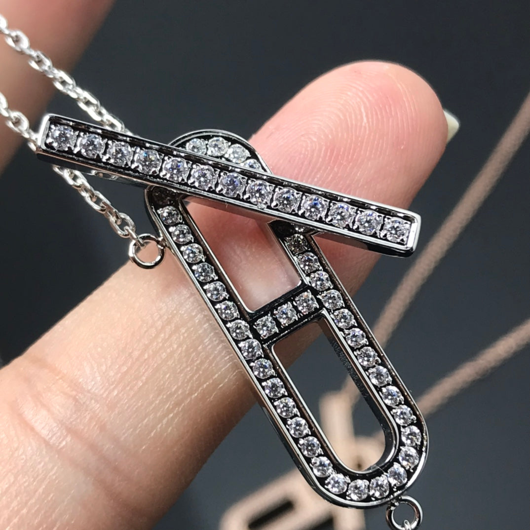 [Together Jewelry]HM NECKLACE PLATINUM ROSE GOLD DIAMOND