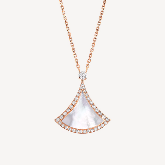[Together Jewelry]DREAM MOP DIAMOND PAVED PINK GOLD NECKLACE