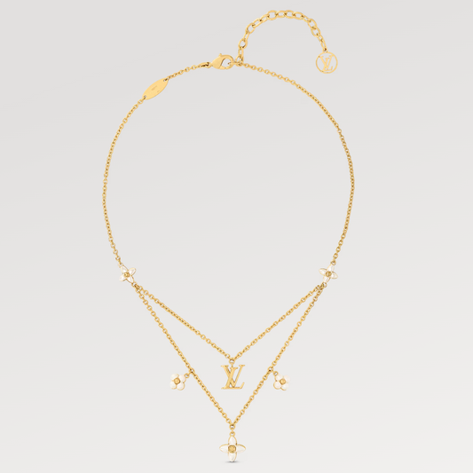 [Together Jewelry]FLOWERGRAM GOLD MOP DOUBLE ROW NECKLACE