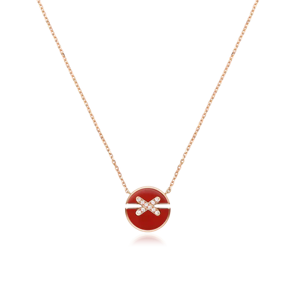 [Together Jewelry]JEUX DE ROSE GOLD DIAMOND NECKLACE