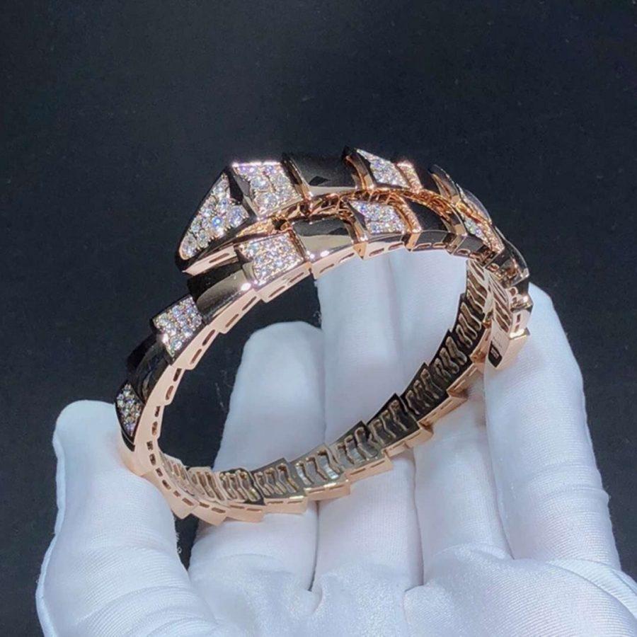 [Together Jewelry]SERPENTI WIDE BRACELET PINK GOLD DIAMOND