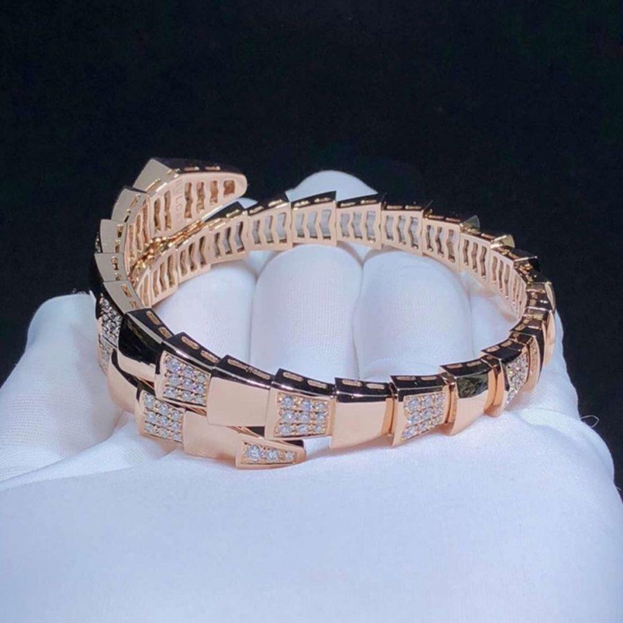 [Together Jewelry]SERPENTI WIDE BRACELET PINK GOLD DIAMOND