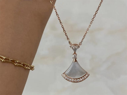 [Together Jewelry]DREAM NECKLACE MOP PINK GOLD DIAMOND